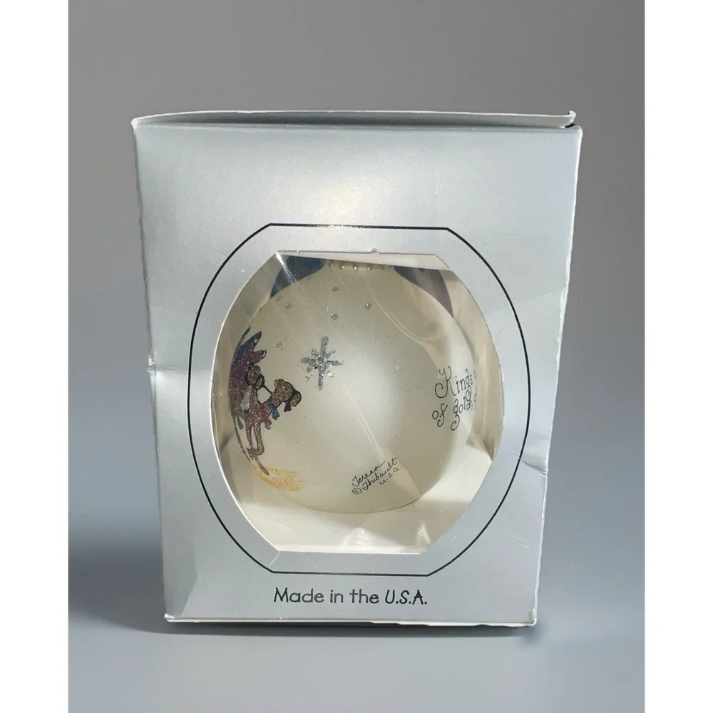 Vintage Swarovski THREE KINGS WISEMEN Matthew 2:11‎ Teresa Hand Painted Ornament